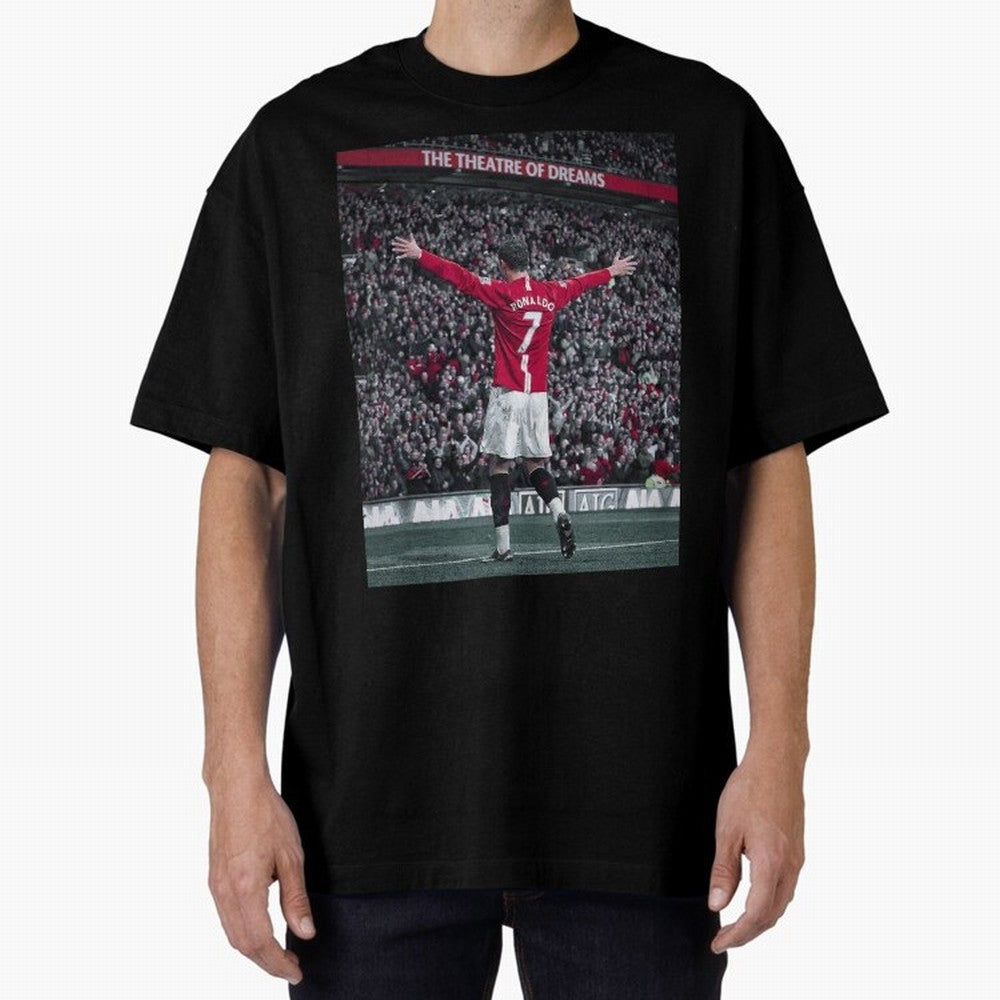 Cristiano Ronaldo Manchester United Oversized T-Shirt Discover FIFA World Cup 2026 Group Stage Spirit, Capturing Argentina and Brazil, Messi, CR7 and Mbappe, Football Festival Excitement, Trophy Ambitions, Country Rivalries and Star Player Buzz;