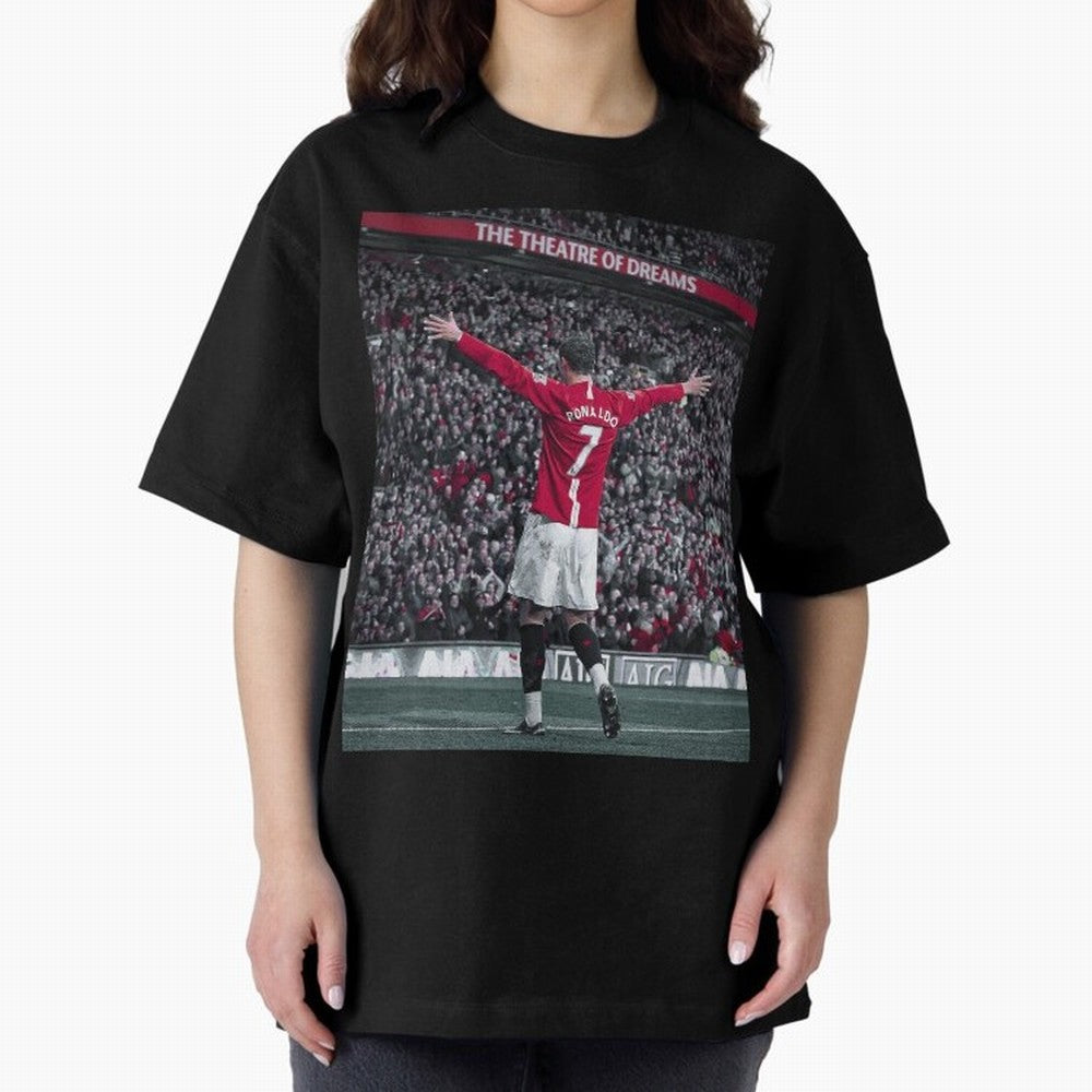 Cristiano Ronaldo Manchester United Oversized T-Shirt Discover FIFA World Cup 2026 Group Stage Spirit, Capturing Argentina and Brazil, Messi, CR7 and Mbappe, Football Festival Excitement, Trophy Ambitions, Country Rivalries and Star Player Buzz;