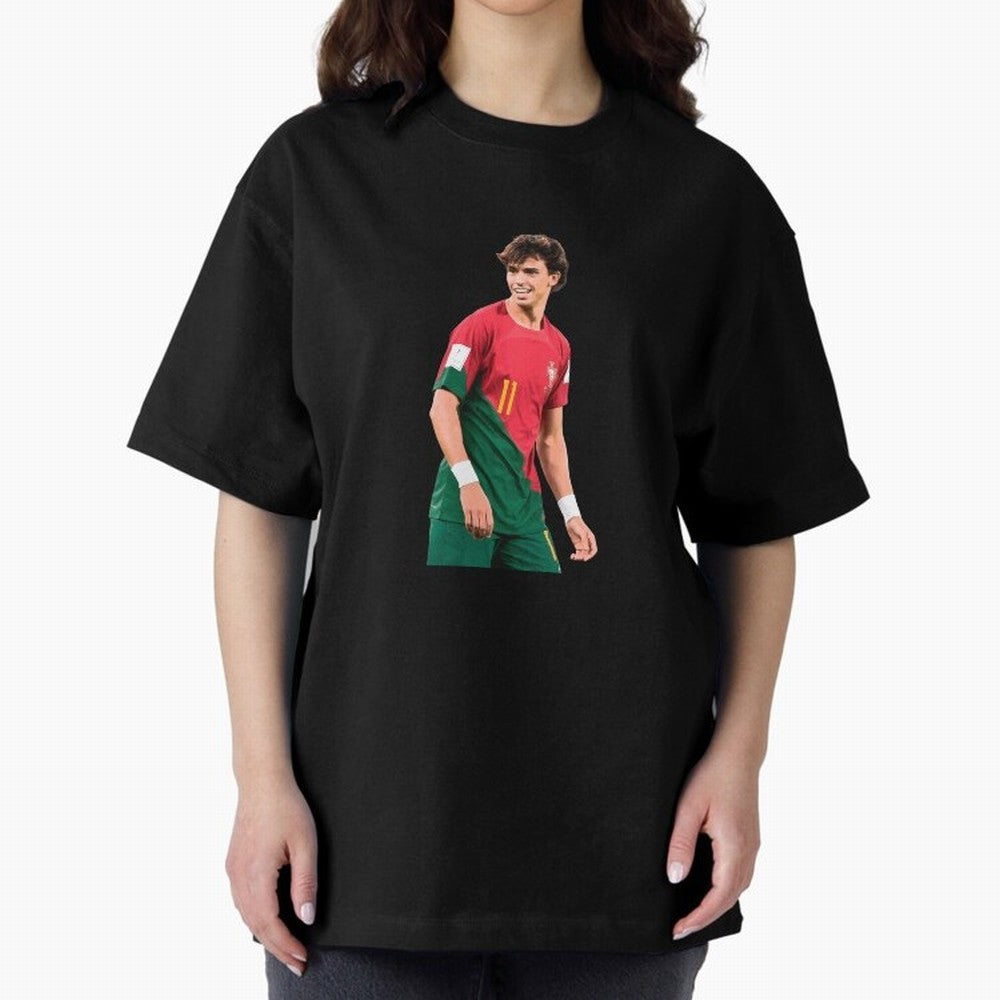 Joao Felix Oversized T-Shirt Showcase the FIFA World Cup 2026 USA Canada Mexico Journey through CR7 and Messi Highlights, Germany Pride, Football Passion, Legendary Performances, Festival Vibes and Supporter Community; Created for Match Day