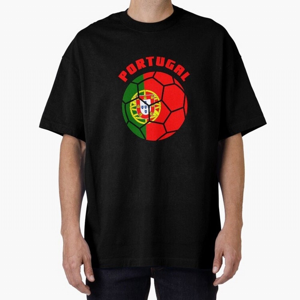 Portugal Football Soccer Ball Oversized T-Shirt Honor the Beautiful Game during FIFA World Cup 2026 Spirit, Made for Argentina and Brazil, Messi and Cristiano Ronaldo, Match Day Excitement, Supporter Culture, Golden Goals and Global Football