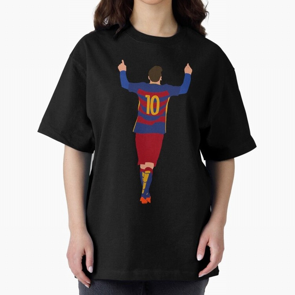 Lionel Messi - Fc Barcelona #s14 Oversized T-Shirt Celebrate Soccer Greatness during FIFA World Cup 2026 for Fans of Haaland and Netherlands, Bringing Football Festival Excitement, Trophy Ambitions, Country Rivalries and Star Player Buzz; Great for