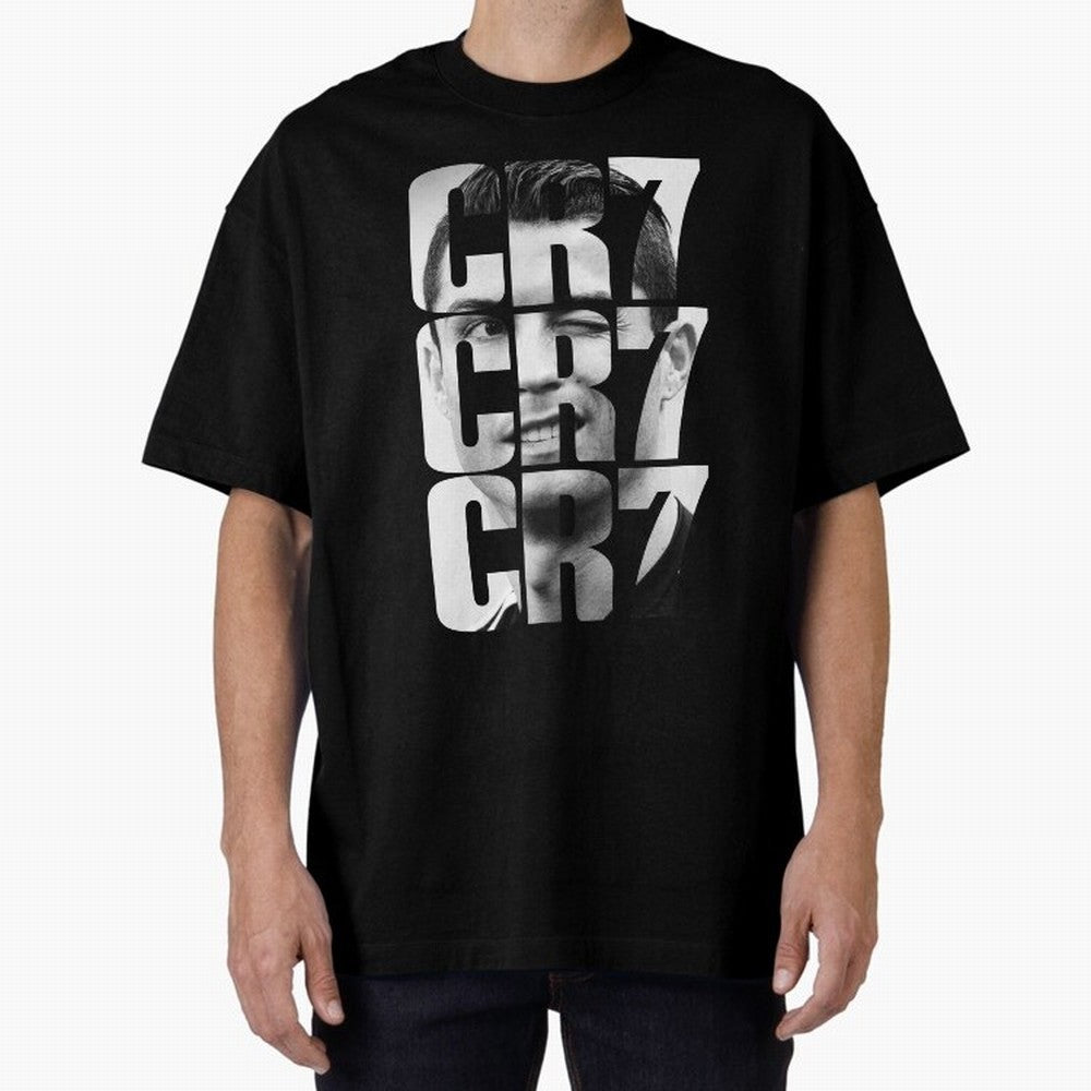 CR7 smile Oversized T-Shirt Feel International Energy from Global Football Passion for FIFA World Cup 2026 Group Stage, Highlighting Messi, Neymar and Mbappe, Brazil, Champion Mindset, Group Stage Buzz, Knockout Tension and Passionate Fan Culture;
