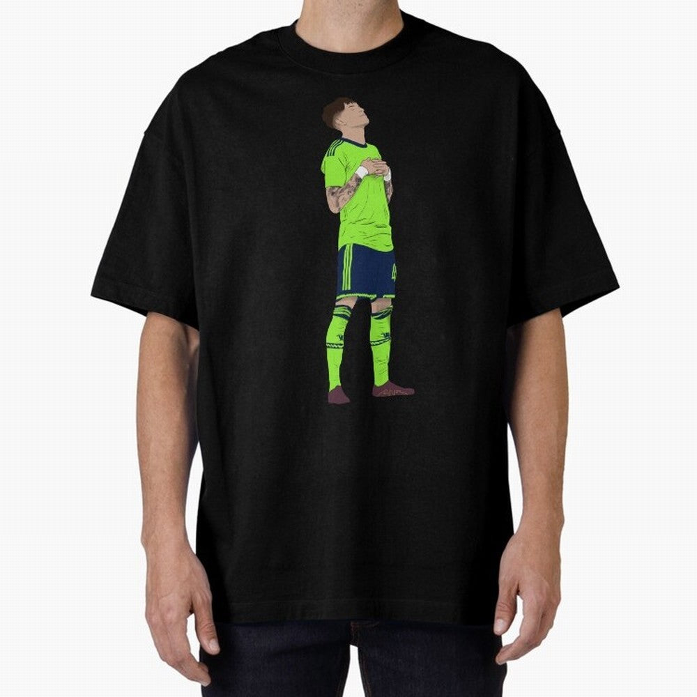 Alejandro Garnacho Ronaldo Peace Goal Celebration Oversized T-Shirt Build FIFA World Cup 2026 USA Canada Mexico Spirit, Highlighting Spain and Netherlands, CR7, Match Day Excitement, Supporter Culture, Golden Goals and Global Football Passion;