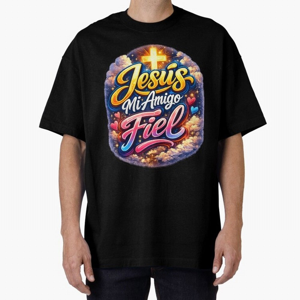 Jesus my faithful friend Oversized T-Shirt Honor the Football Icons of FIFA World Cup 2026 for Fans of Cristiano Ronaldo and Brazil, Bringing Stadium Chants, National Pride, Trophy Dreams and Unforgettable Football Memories; Great for Supporters