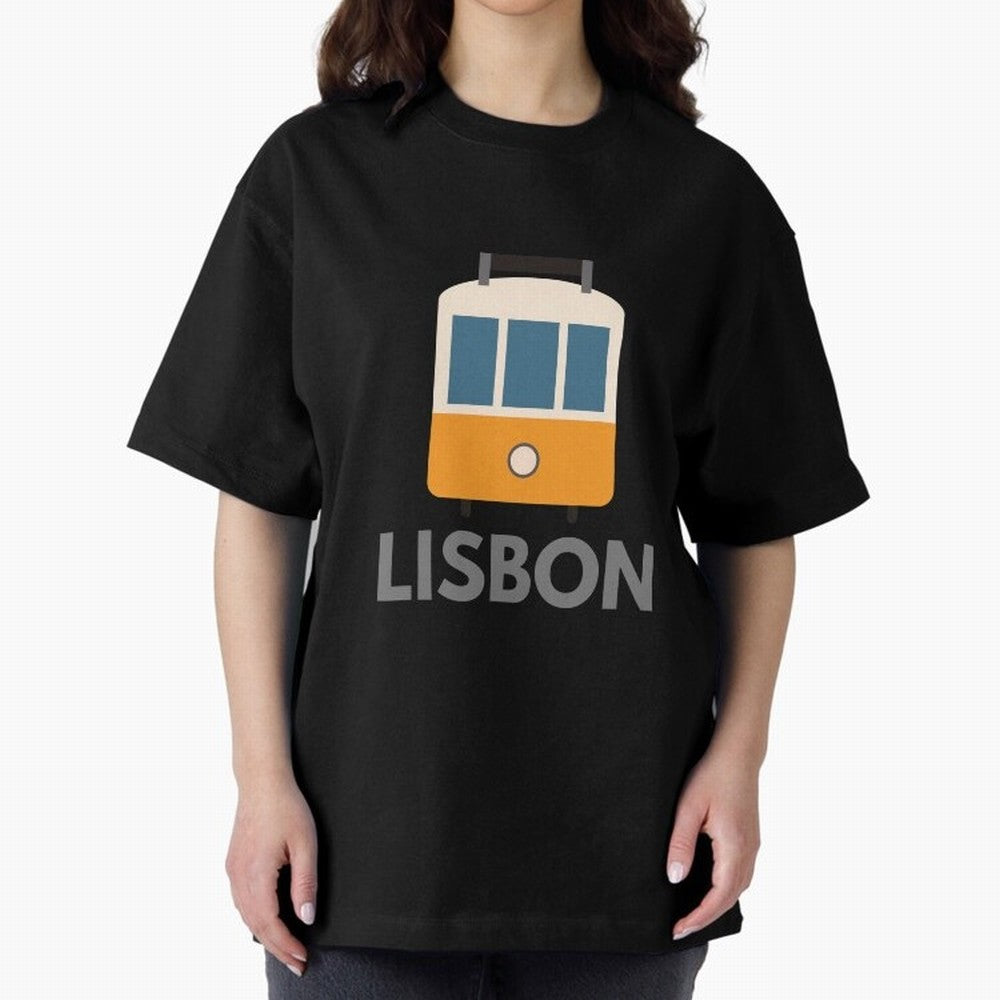 Lisboa Tram (Lisbon city, Portugal) Oversized T-Shirt Join the Countdown to Match Day Hype around FIFA World Cup 2026 USA Canada Mexico, Messi, Neymar and Mbappe, France and Portugal, Worldwide Fan Energy, Dramatic Goals, Stadium Lights and