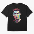 Cristiano Ronaldo Pop Art Portrait Oversized T-Shirt Celebrate the Stars of FIFA World Cup 2026 Group Stage for Fans of CR7 and Brazil, Portugal and Argentina, Bringing Football History, Final Match Energy, Crowd Noise and Once in a Lifetime