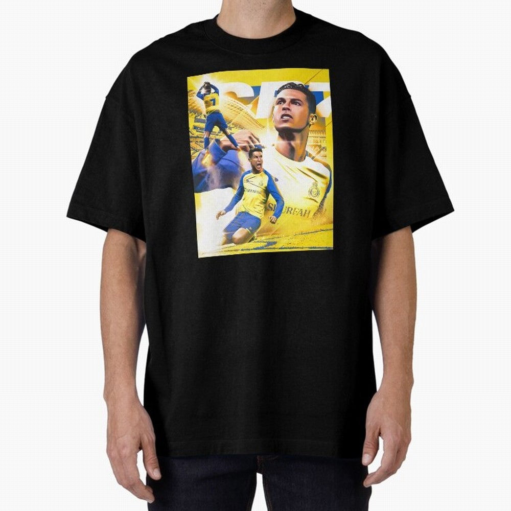 legend footballer yellow Oversized T-Shirt Back Your Heroes with Global Football Passion for FIFA World Cup 2026 USA Canada Mexico, Driven by Messi, CR7 and Mbappe, Netherlands, Champion Mindset, Group Stage Buzz, Knockout Tension and Passionate
