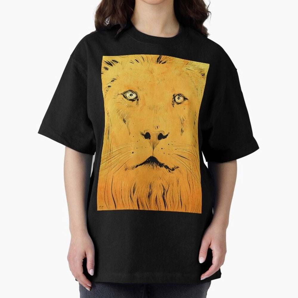 Lion Oversized T-Shirt Honor Champions and Dreams in the FIFA World Cup 2026 USA Canada Mexico Journey through Cristiano Ronaldo, Haaland and CR7 Highlights, Portugal, Spain and Germany Pride, Worldwide Fan Energy, Dramatic Goals, Stadium Lights