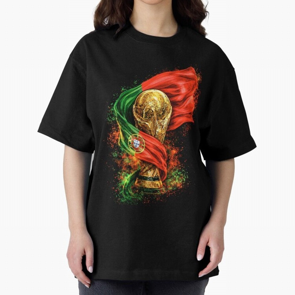 Portugal Football National Pride Oversized T-Shirt Make Game Day About FIFA World Cup 2026 for Fans of Messi and England, Bringing Fan Favorite Moments, National Team Passion, Big Match Drama and Soccer History; Perfect for Fans, Collectors, Family