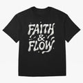 FAITH & FLOW - Liquid Chrome Typography - Urban Christian Oversized T-Shirt Remember Match Day Hype around FIFA World Cup 2026 Group Stage, Mbappe and Neymar, Netherlands, Stadium Memories, Football Loyalty, International Chants and Championship