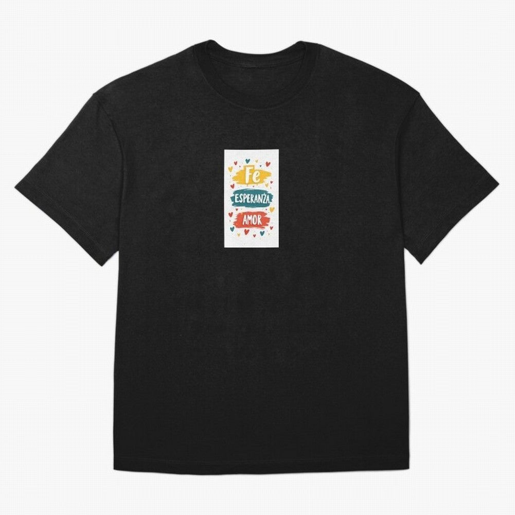 Fe Esperanza Amor Oversized T-Shirt Celebrate Football Heritage in the FIFA World Cup 2026 Journey through Mbappe Highlights, Spain and Netherlands Pride, Football History, Final Match Energy, Crowd Noise and Once in a Lifetime Moments; Perfect for
