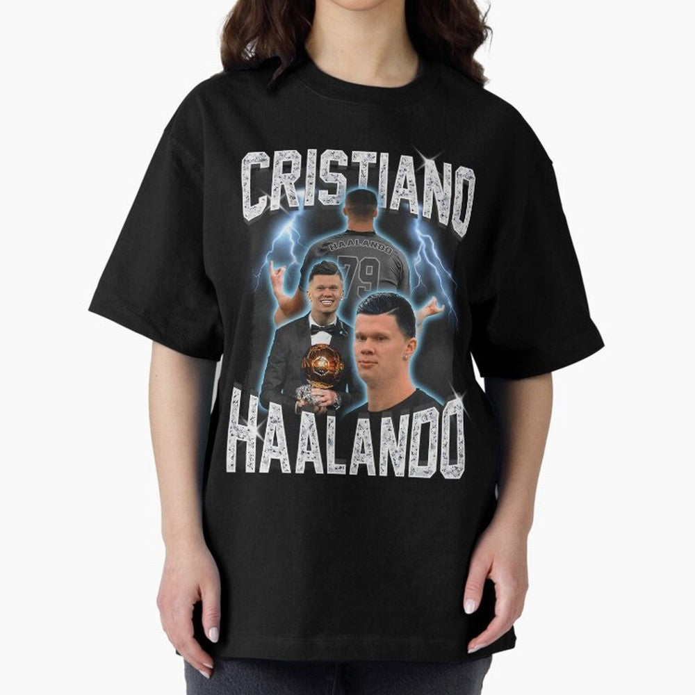 Cristiano Haalando Lightning Poster For Football Fans and Gift For Sports Lovers Oversized T-Shirt Bring a Champion Mindset to Global Football Passion for FIFA World Cup 2026, Built around Cristiano Ronaldo, Argentina, France and Brazil, Worldwide