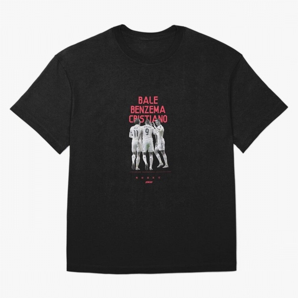 Real Madrid | Bale Benzema Cristiano Oversized T-Shirt Fuel Your Fan Pride for FIFA World Cup 2026 Group Stage Spirit, with France, Messi, Football History, Final Match Energy, Crowd Noise and Once in a Lifetime Moments; Created for Match Day