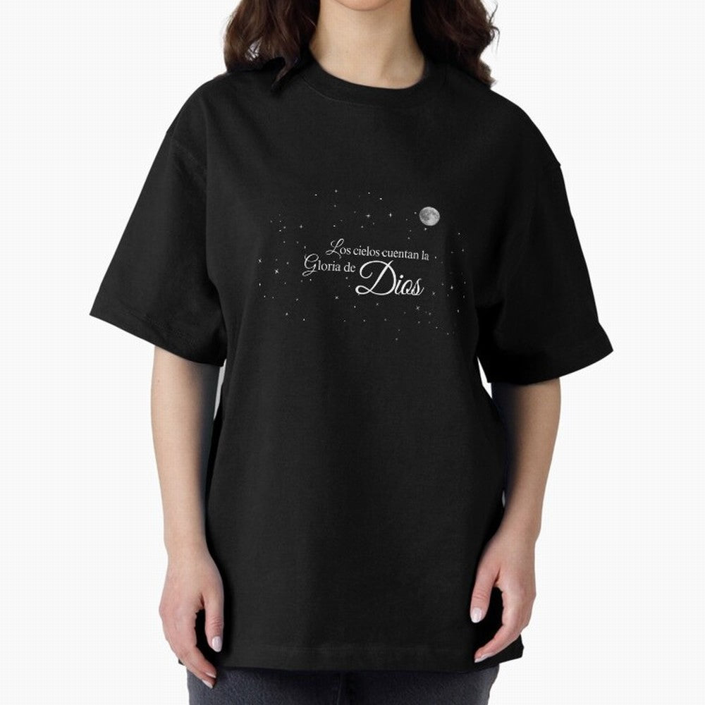 Los cielos cuentan la Gloria de Dios - Salmo 19 Oversized T-Shirt Share Global Football Passion for FIFA World Cup 2026, Highlighting Cristiano Ronaldo, Netherlands, Football Festival Excitement, Trophy Ambitions, Country Rivalries and Star Player