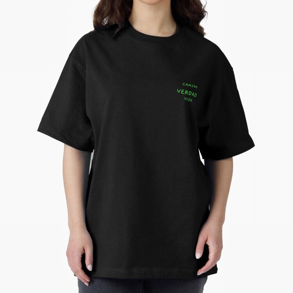 Camino ¨C Cita b¨ªblica cristiana Oversized T-Shirt Make Memories around Global Football Passion for FIFA World Cup 2026 Group Stage, Connected to CR7 and Messi, France, Football Passion, Legendary Performances, Festival Vibes and Supporter