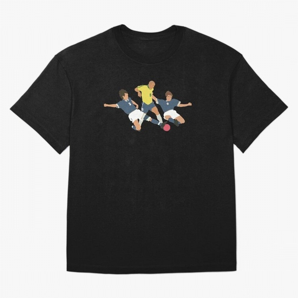 Ronaldo vs Maldini & Cannavaro Iconic Football Moment Oversized T-Shirt Show Match Day Excitement for the FIFA World Cup 2026 Journey through Haaland and Mbappe Highlights, Spain and Netherlands Pride, Stadium Memories, Football Loyalty,