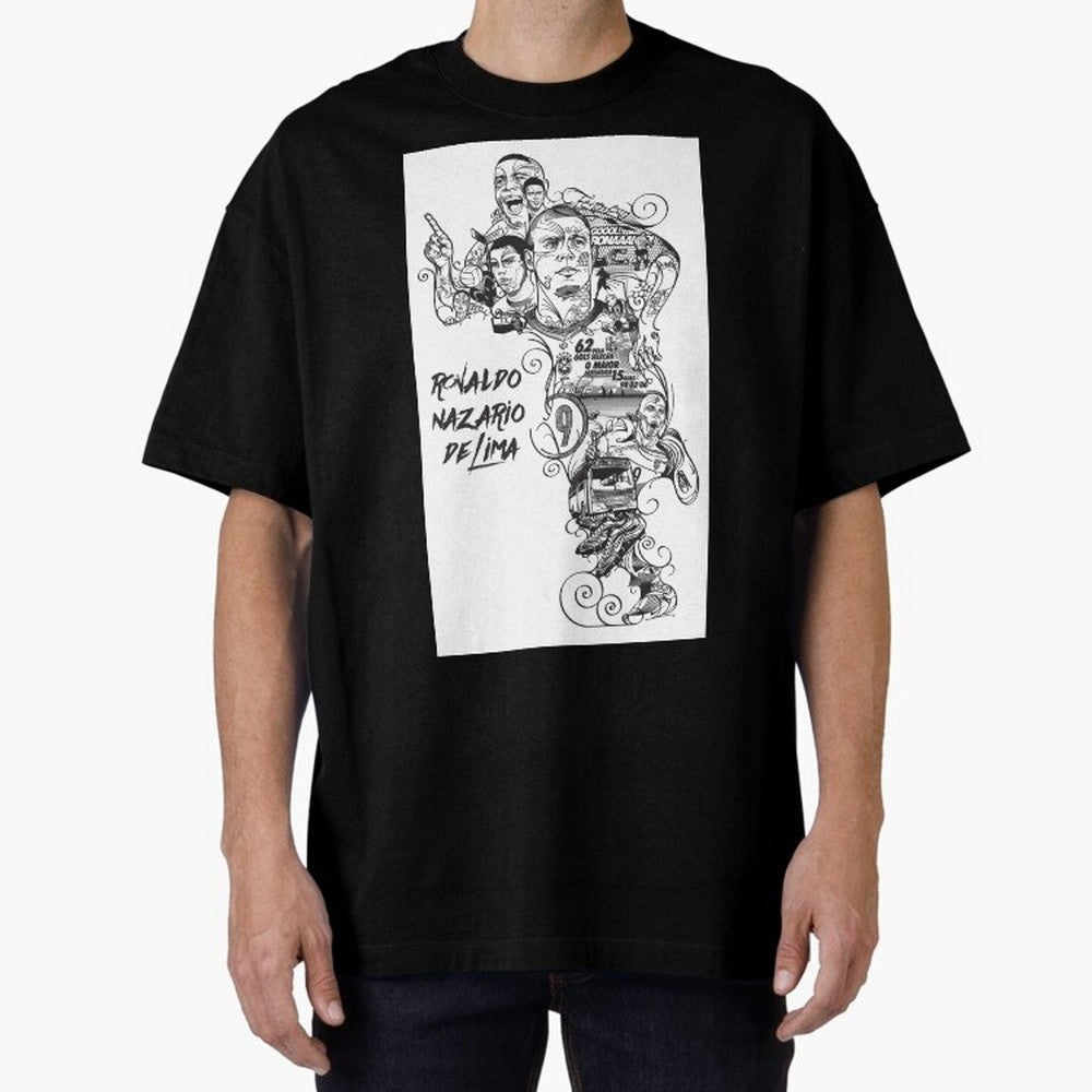 The R9 Era Oversized T-Shirt Celebrate Fan Favorites in Global Football Passion for FIFA World Cup 2026 Group Stage, Capturing Mbappe, Portugal, Spain and Germany, Football Festival Excitement, Trophy Ambitions, Country Rivalries and Star Player