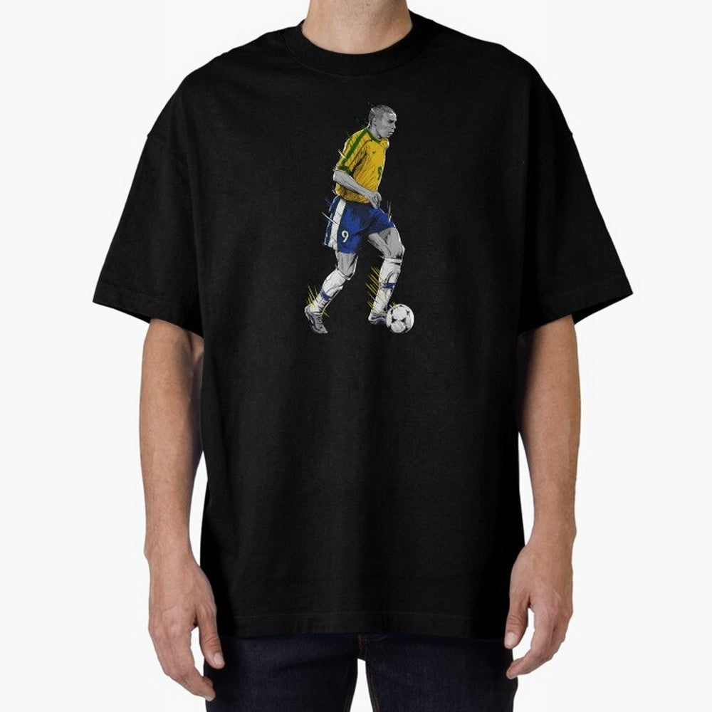 Ronaldo R9 Phenomenon Oversized T-Shirt Celebrate Classic Football Spirit in FIFA World Cup 2026 USA Canada Mexico Celebrating Messi, Spain Energy, Tournament Hype, Historic Matchups, Family Viewing Parties and Global Sports Pride; Made for