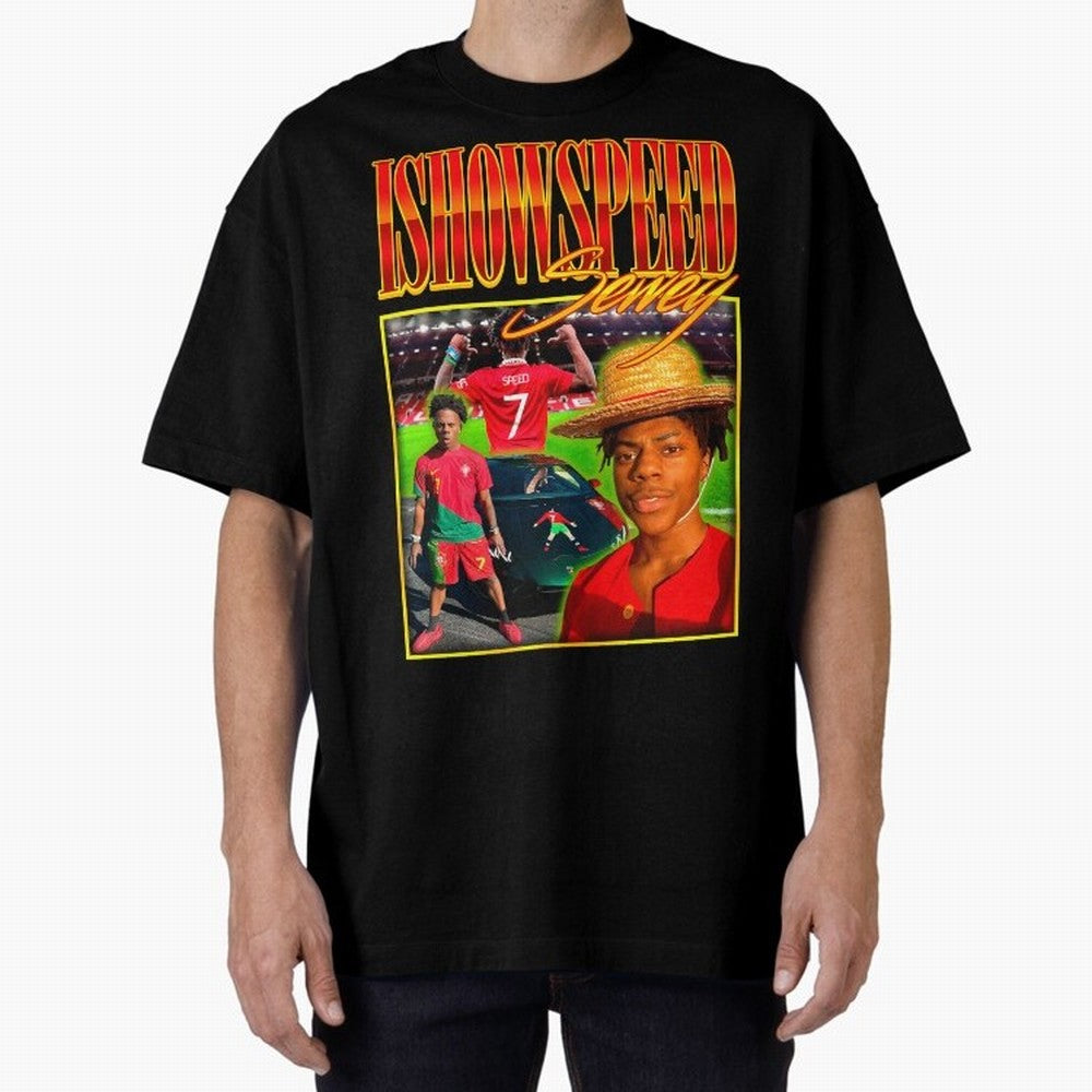 IShowSpeed Vintage Retro Y2K Design Oversized T-Shirt Live for the Drama of Global Football Passion for FIFA World Cup 2026 Group Stage, Capturing Neymar, Netherlands, Worldwide Fan Energy, Dramatic Goals, Stadium Lights and Championship