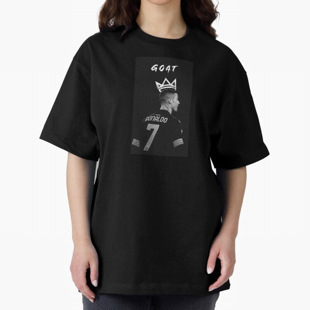 Ronaldo Goat Oversized T-Shirt Bring Home FIFA World Cup 2026 Group Stage for Fans of Haaland and Argentina and Brazil, Bringing Sports Nostalgia, International Competition, Famous Players and Unforgettable Victories; Created for Match Day Parties,
