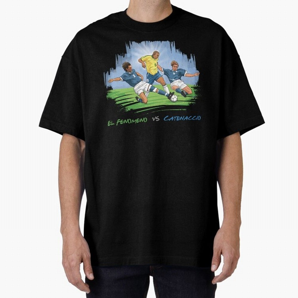 El Fenomeno Ronaldo Luis Nazario de Lima Oversized T-Shirt Relive Match Day Hype around FIFA World Cup 2026 USA Canada Mexico, Mbappe and Neymar, Spain, Goal Celebration Energy, Supporter Heritage, Football Icons and Worldwide Tournament Joy;