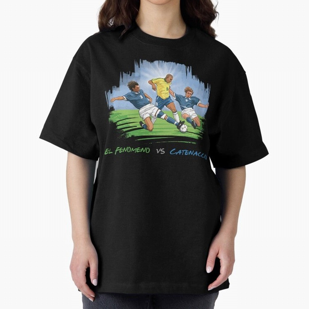 El Fenomeno Ronaldo Luis Nazario de Lima Oversized T-Shirt Relive Match Day Hype around FIFA World Cup 2026 USA Canada Mexico, Mbappe and Neymar, Spain, Goal Celebration Energy, Supporter Heritage, Football Icons and Worldwide Tournament Joy;