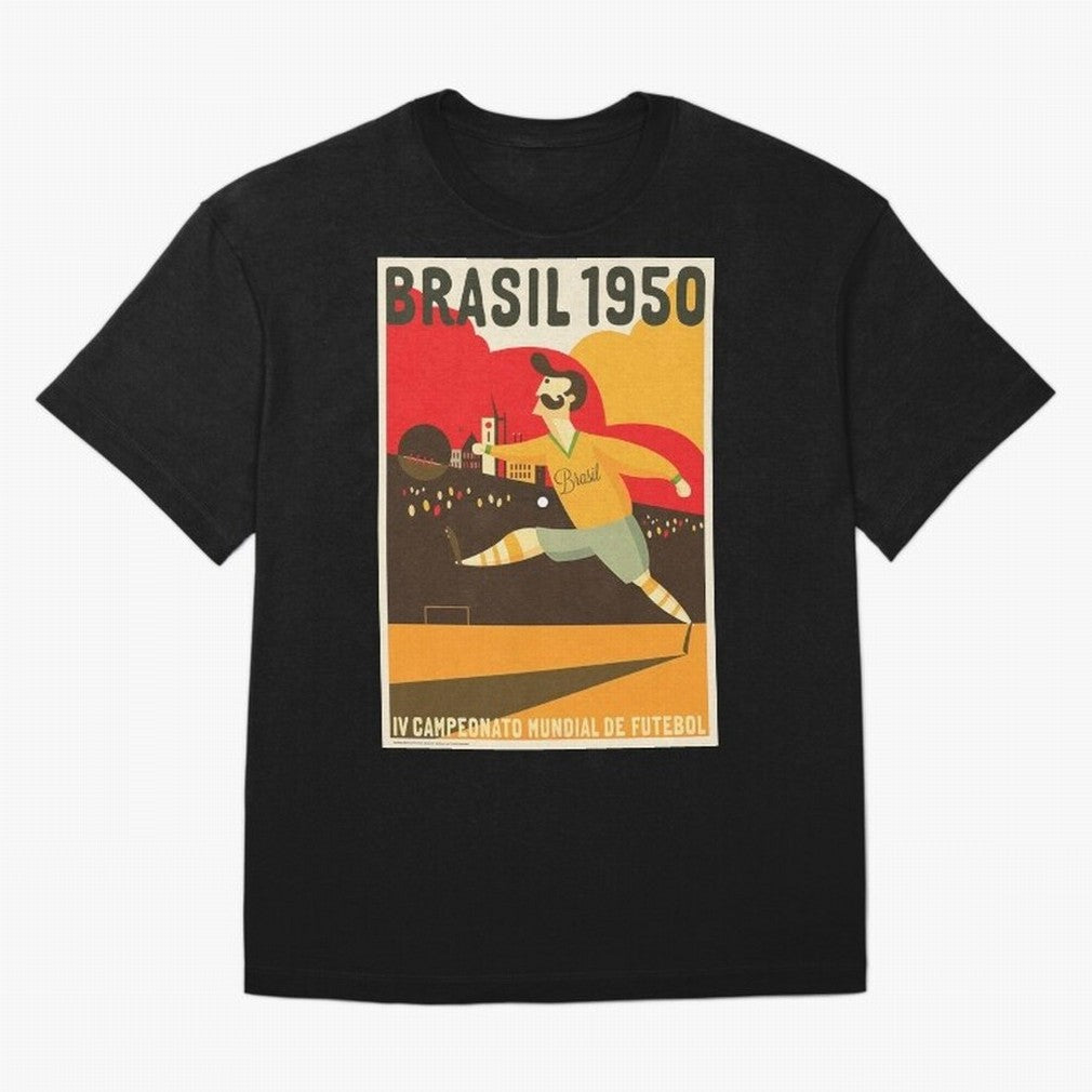 Brasil 1950 World Cup Oversized T-Shirt Stand Proud for FIFA World Cup 2026 Capturing Messi, Spain and Netherlands Energy, Football Festival Excitement, Trophy Ambitions, Country Rivalries and Star Player Buzz; Ideal for Fans Who Follow Messi,