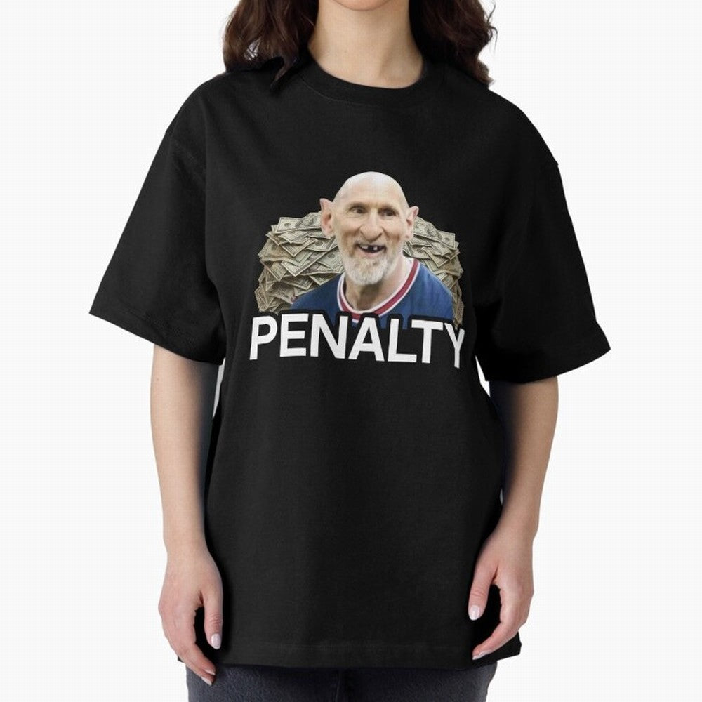 Lionel Pessi penalty please Oversized T-Shirt Mark FIFA World Cup 2026 Spirit, Capturing England, France and Netherlands, Mbappe, Sports Nostalgia, International Competition, Famous Players and Unforgettable Victories; Great for Watch Parties,