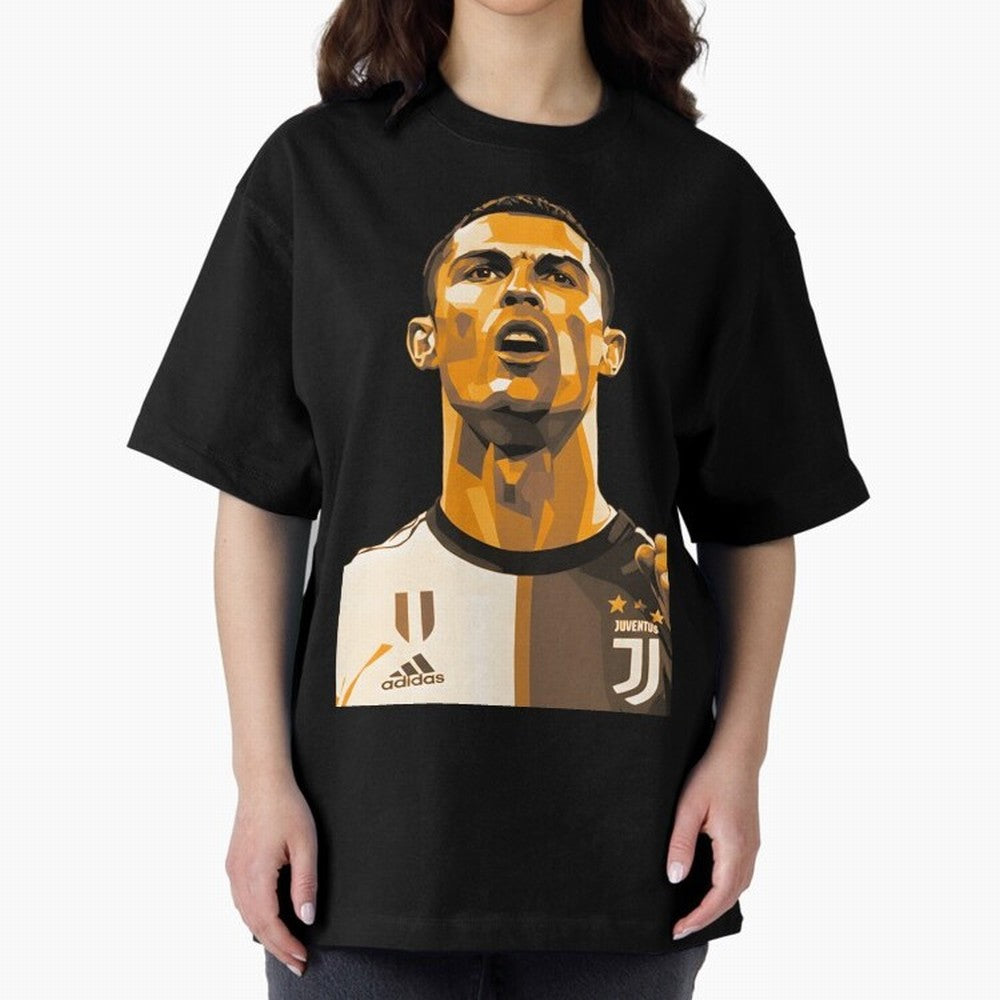 Ronaldo Oversized T-Shirt Show Match Day Excitement for FIFA World Cup 2026 Group Stage for Fans of Messi and England and Germany, Bringing Global Supporter Spirit, Legendary Goals, National Colors and Tournament Celebration; Great for Watch