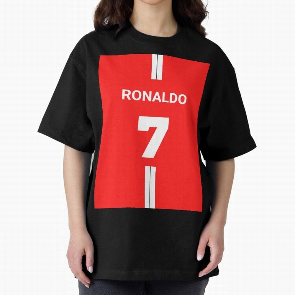 Ronaldo Jersey - 7 Back to Manchester Oversized T-Shirt Spotlight Match Day Hype around FIFA World Cup 2026, Haaland, Germany, Match Day Excitement, Supporter Culture, Golden Goals and Global Football Passion; Perfect for People Who Love Argentina,