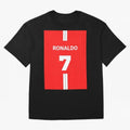 Ronaldo Jersey - 7 Back to Manchester Oversized T-Shirt Spotlight Match Day Hype around FIFA World Cup 2026, Haaland, Germany, Match Day Excitement, Supporter Culture, Golden Goals and Global Football Passion; Perfect for People Who Love Argentina,