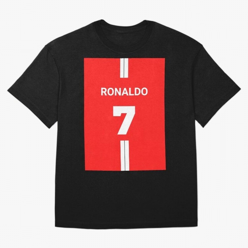 Ronaldo Jersey - 7 Back to Manchester Oversized T-Shirt Spotlight Match Day Hype around FIFA World Cup 2026, Haaland, Germany, Match Day Excitement, Supporter Culture, Golden Goals and Global Football Passion; Perfect for People Who Love Argentina,