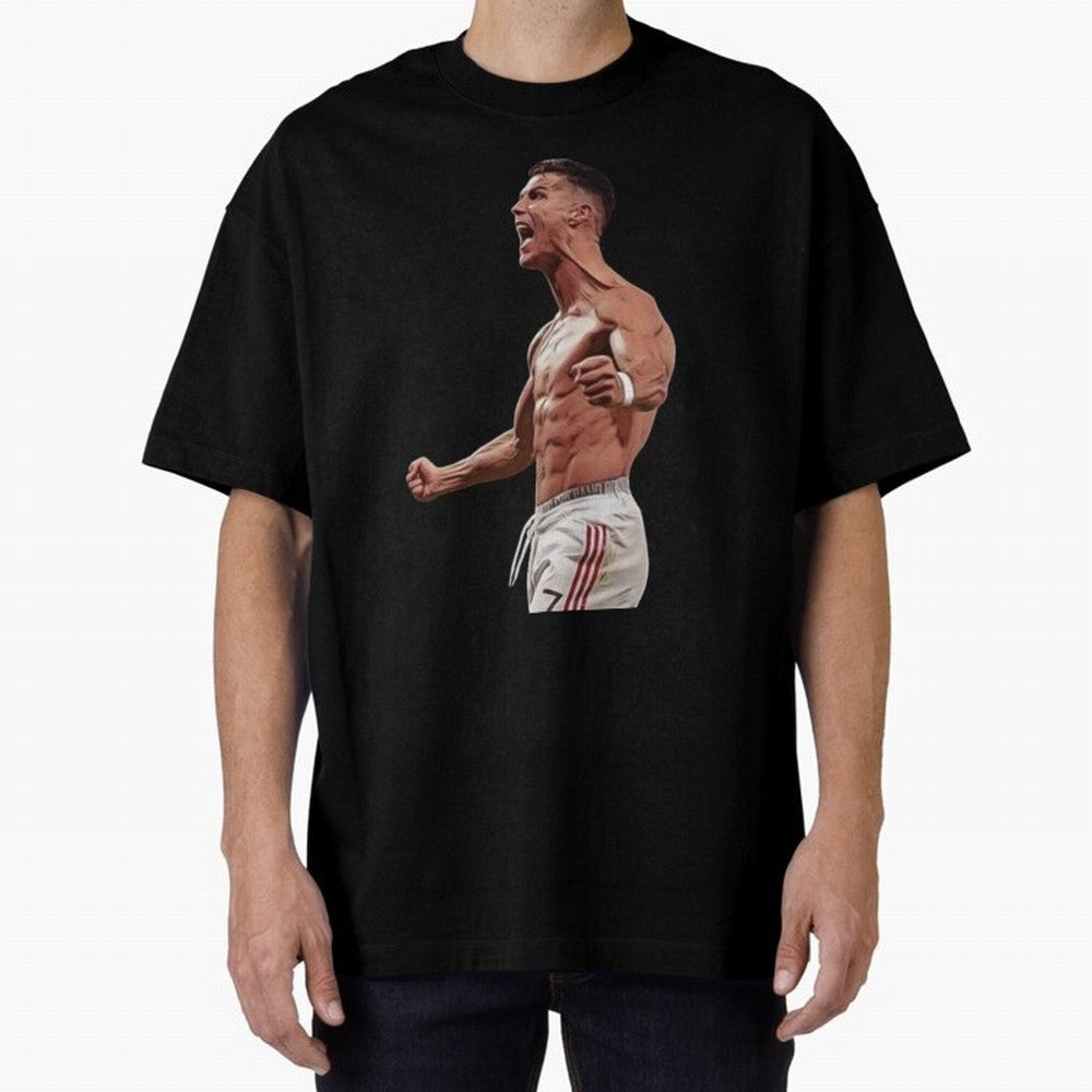 Ronaldo Last Minute Goal Celebration United 7 Oversized T-Shirt Elevate the FIFA World Cup 2026 Group Stage Journey through Messi, Neymar and Mbappe Highlights, Argentina Pride, Retro Football Energy, Iconic Rivalries, Trophy Chase Drama and