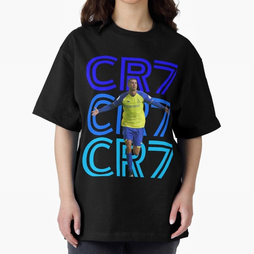Christiano Ronaldo CR7 Oversized T-Shirt Feel the Roar of Match Day Hype around FIFA World Cup 2026, Messi and Cristiano Ronaldo, Argentina and Brazil, Football History, Final Match Energy, Crowd Noise and Once in a Lifetime Moments; Built for