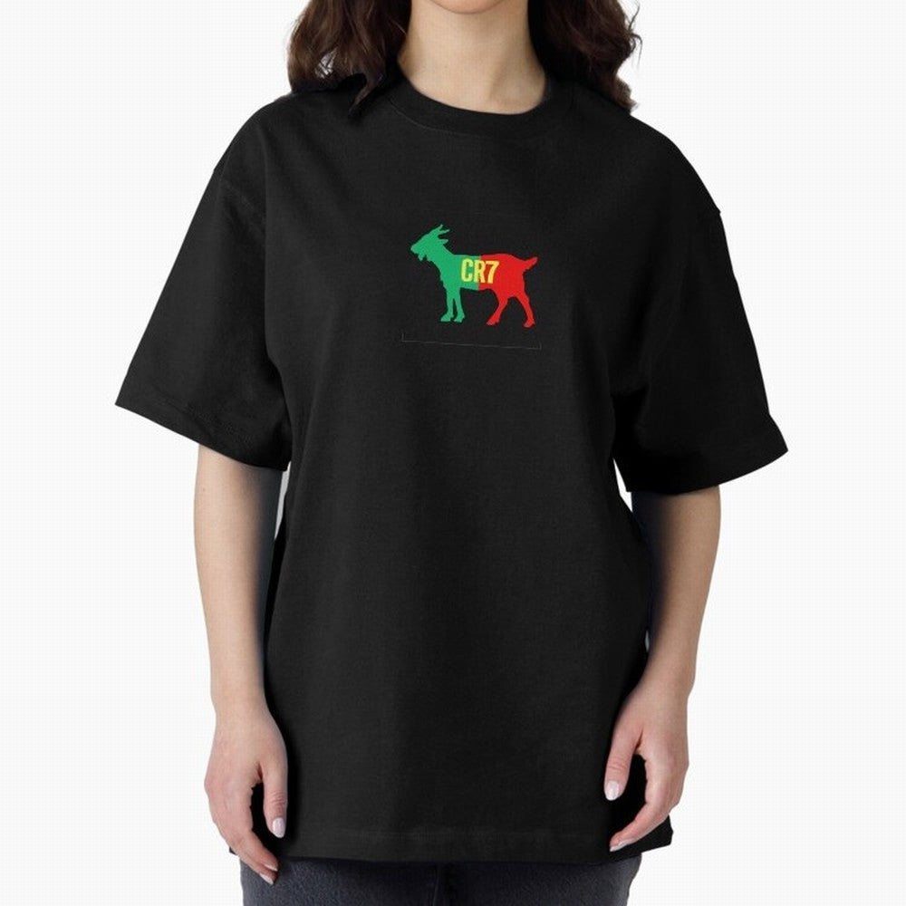 CR7 GOAT - Cristiano Ronaldo Oversized T-Shirt Bring Supporter Culture to Match Day Hype around FIFA World Cup 2026 USA Canada Mexico, Neymar, Netherlands, Championship Spirit, Famous Goals, Roaring Crowds and International Football Unity; Perfect