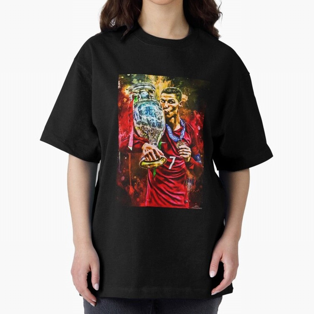 Christiano Ronaldo Oversized T-Shirt Experience FIFA World Cup 2026 Group Stage for Fans of CR7 and England and Germany, Bringing Supporter Pride, Iconic Celebrations, Legendary Names and Global Match Day Energy; Great for Supporters Who Love