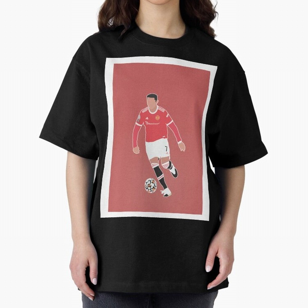 Cristiano Ronaldo 2 Oversized T-Shirt Show Up for the Glory of FIFA World Cup 2026 Group Stage Spirit, Highlighting England, France and Netherlands, Cristiano Ronaldo, Haaland and CR7, Supporter Pride, Iconic Celebrations, Legendary Names and