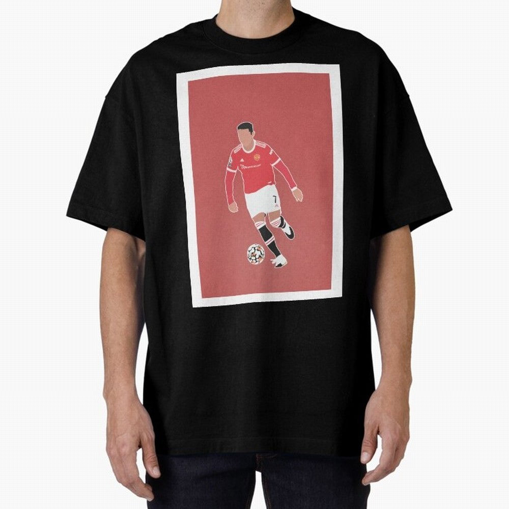 Cristiano Ronaldo 2 Oversized T-Shirt Show Up for the Glory of FIFA World Cup 2026 Group Stage Spirit, Highlighting England, France and Netherlands, Cristiano Ronaldo, Haaland and CR7, Supporter Pride, Iconic Celebrations, Legendary Names and