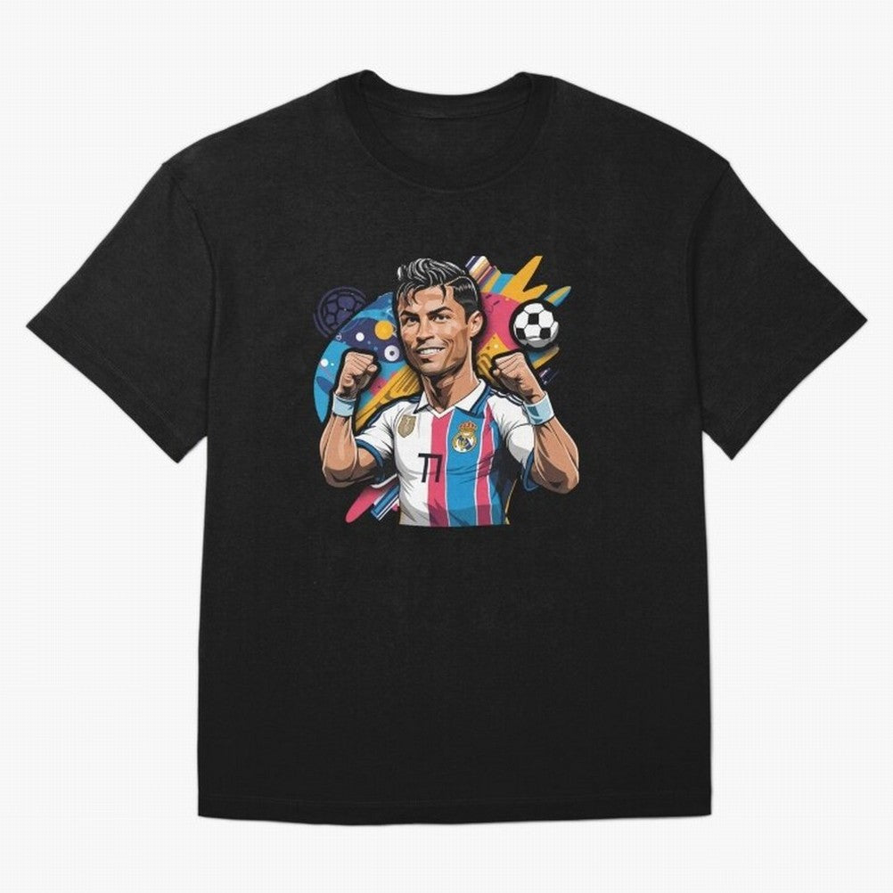 Cristiano Ronaldo cr7 Oversized T-Shirt Support the Legends of FIFA World Cup 2026 Spirit, Built around France and Portugal, Messi, CR7 and Mbappe, Football Passion, Legendary Performances, Festival Vibes and Supporter Community; Ideal for Football