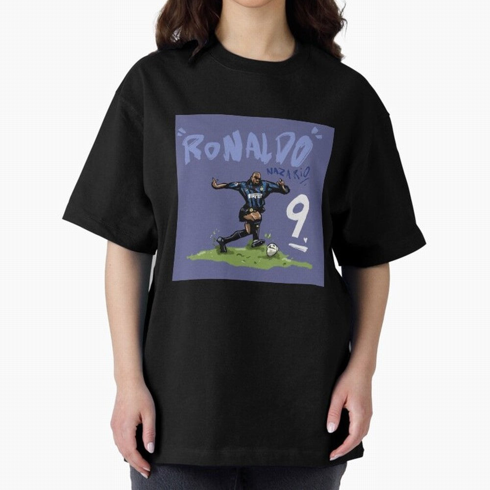 Ronaldo Nazario. Oversized T-Shirt Build Global Football Passion for FIFA World Cup 2026 USA Canada Mexico, with Haaland and Mbappe, Argentina and Brazil, Game Day Rituals, Football Legends, Country Pride and the Road to the Final; Perfect for
