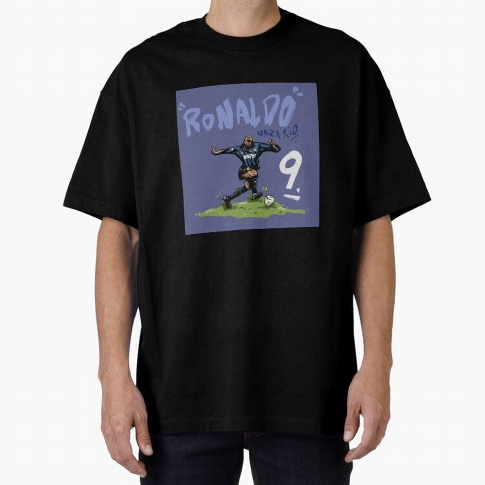 Ronaldo Nazario. Oversized T-Shirt Build Global Football Passion for FIFA World Cup 2026 USA Canada Mexico, with Haaland and Mbappe, Argentina and Brazil, Game Day Rituals, Football Legends, Country Pride and the Road to the Final; Perfect for