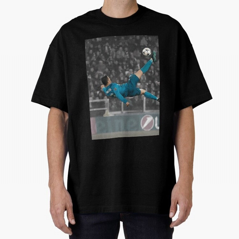 C Ronaldo Poster	 Oversized T-Shirt Bring Supporter Culture to the FIFA World Cup 2026 Journey through Neymar Highlights, France and Portugal Pride, Football Festival Excitement, Trophy Ambitions, Country Rivalries and Star Player Buzz; Great for
