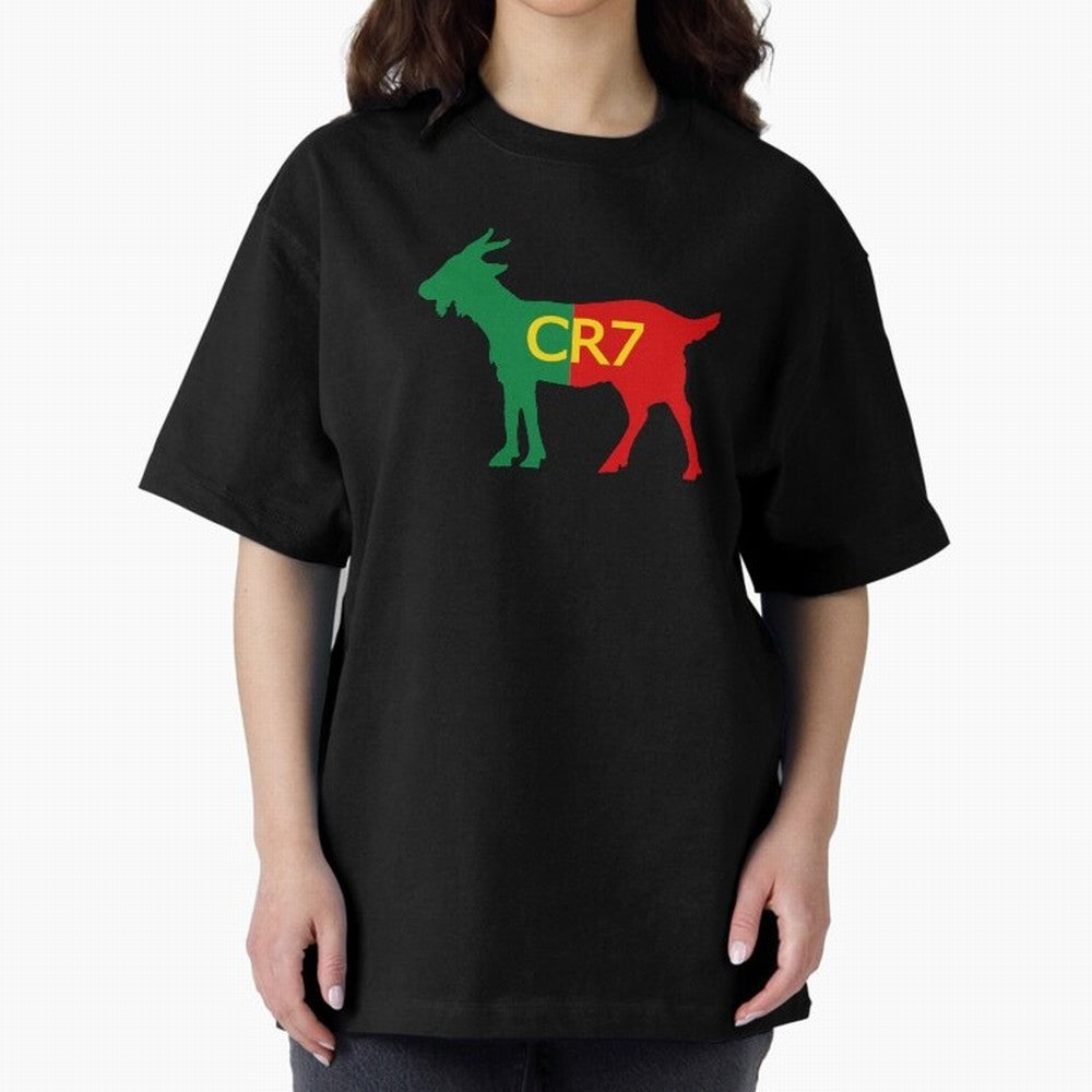 CR7 GOAT Tuga 2 Oversized T-Shirt Join Match Day Hype around FIFA World Cup 2026, Haaland and Mbappe, England, Championship Spirit, Famous Goals, Roaring Crowds and International Football Unity; Built for Supporters Chasing Trophy Dreams, Final