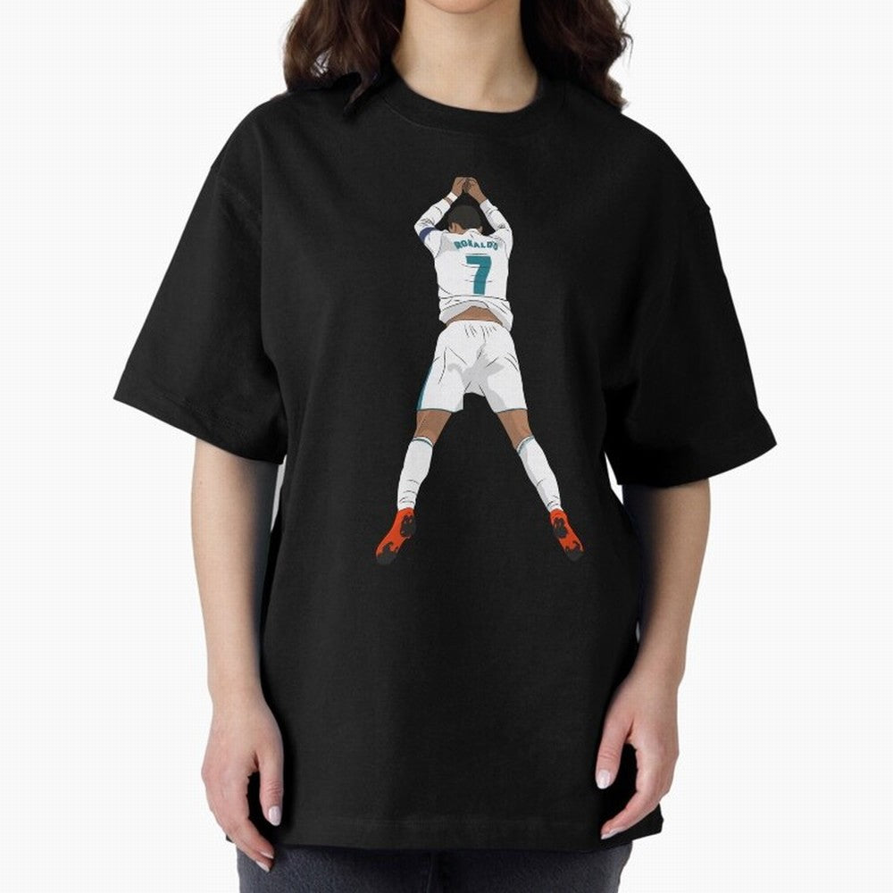 Cristiano Ronaldo Iconic Celebration Oversized T-Shirt Celebrate Supporters United by the FIFA World Cup 2026 Group Stage Journey through Haaland and Mbappe Highlights, Spain Pride, Soccer Culture, Superstar Moments, National Team Dreams and