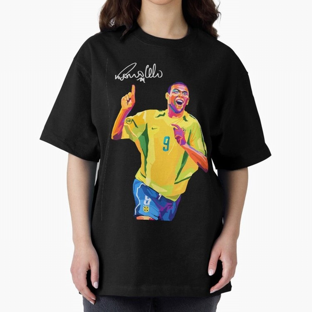 Ronaldo Nazario Pop Art Oversized T-Shirt Celebrate the Next Chapter of FIFA World Cup 2026 Group Stage Connected to Messi, France and Portugal Energy, Stadium Memories, Football Loyalty, International Chants and Championship Tradition; Perfect for
