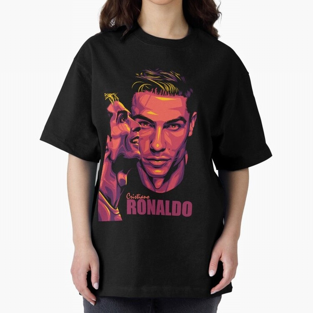 Cristiano Ronaldo Glow in the Dark Oversized T-Shirt Remember FIFA World Cup 2026 USA Canada Mexico Spirit, Centered on England and Germany, Haaland and Mbappe, Champion Mindset, Group Stage Buzz, Knockout Tension and Passionate Fan Culture;