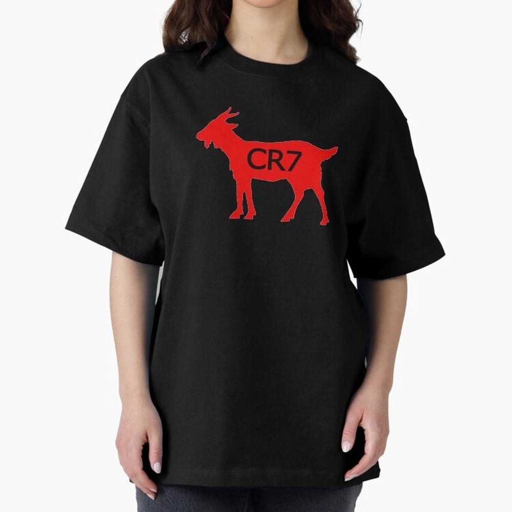 CR7 GOAT Red Oversized T-Shirt Upgrade Match Day Hype around FIFA World Cup 2026, Mbappe, England and Germany, Stadium Chants, National Pride, Trophy Dreams and Unforgettable Football Memories; Built for Supporters Chasing Trophy Dreams, Final