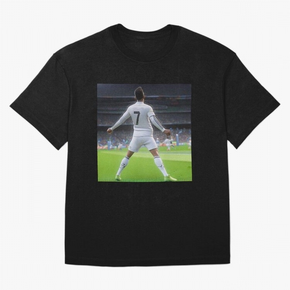 Ronaldo caricature Oversized T-Shirt Show Your Love for FIFA World Cup 2026 Spirit, with Portugal, Spain and Germany, Messi, CR7 and Mbappe, Stadium Chants, National Pride, Trophy Dreams and Unforgettable Football Memories; Ideal for Fans Who
