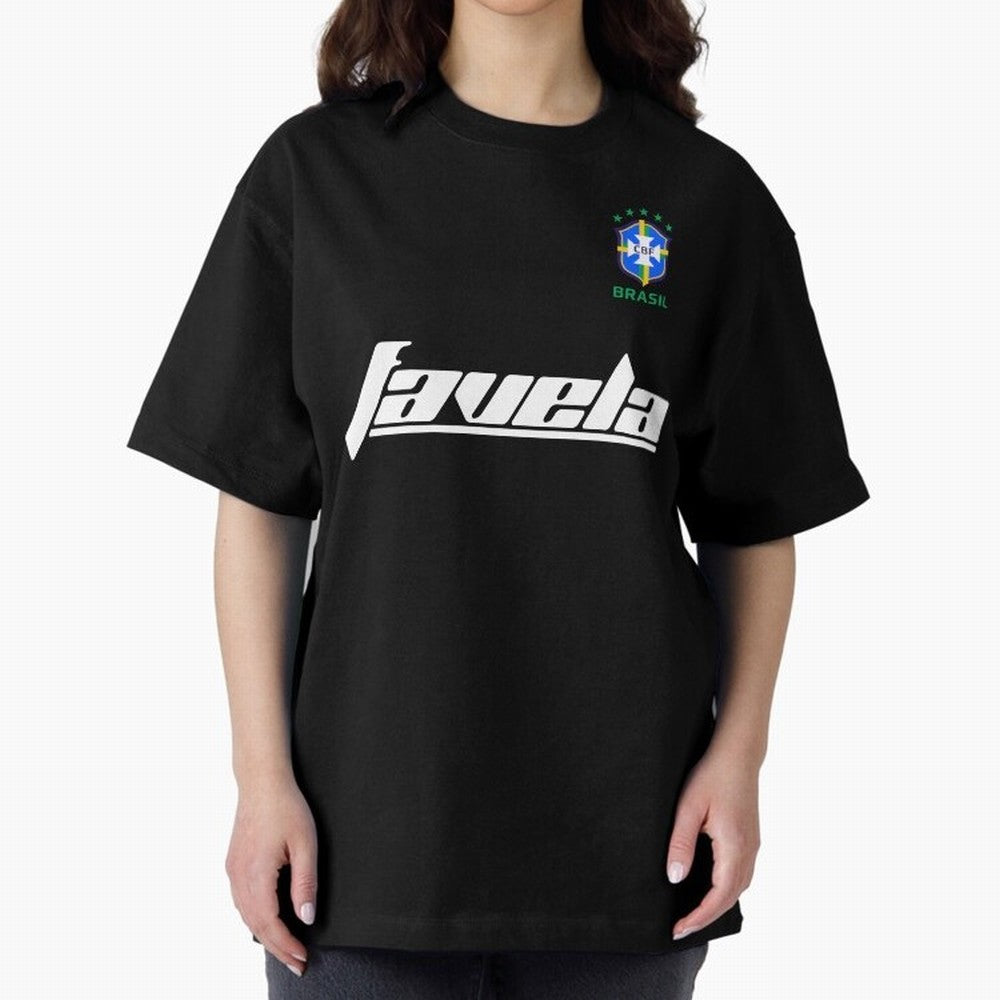 Brasil CBF WorldCup Favela Oversized T-Shirt Celebrate Every Goal in FIFA World Cup 2026 USA Canada Mexico Spirit, Featuring Spain and Netherlands, Mbappe and Neymar, Football History, Final Match Energy, Crowd Noise and Once in a Lifetime Moments;