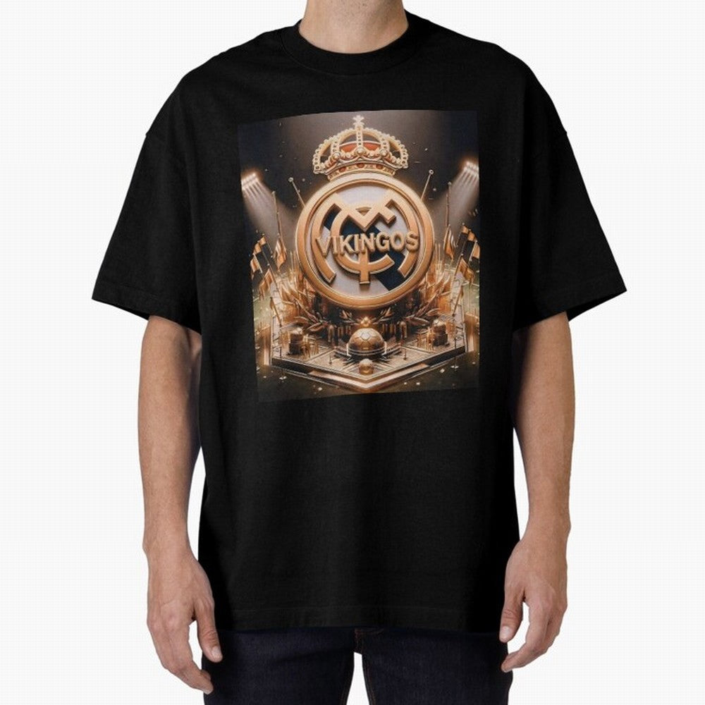 Vikings Oversized T-Shirt Celebrate Golden Goal Energy in Global Football Passion for FIFA World Cup 2026 Group Stage, Filled with Messi and Cristiano Ronaldo, Argentina, France and Brazil, Tournament Hype, Historic Matchups, Family Viewing Parties
